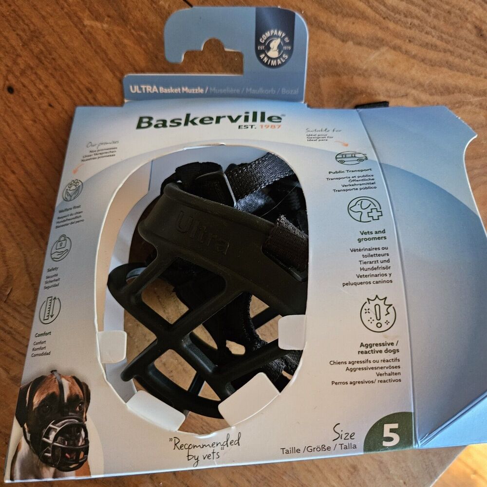 Baskerville Ultra Dog Muzzle‎ Size 5 | New Comfortable Canine Muzzle